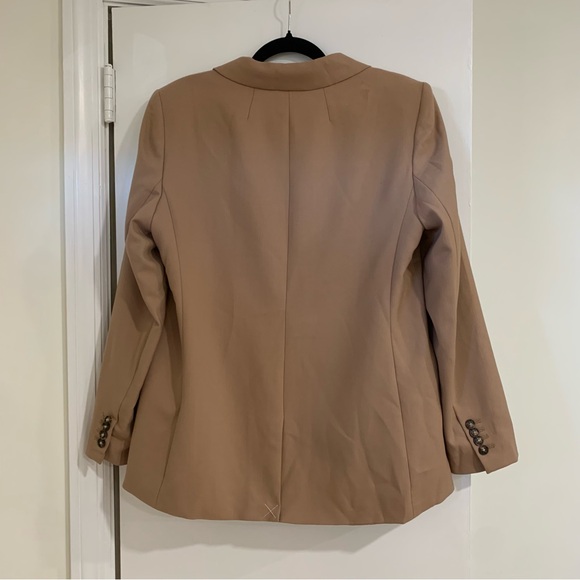 J. Crew Willa Women’s Wool Blend Camel Colored One Button Blazer Size 12 Chic - Picture 3 of 16